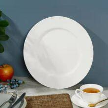 Durable White Dinner Plates Reusable PP Party Plastic Charger Plate for Dinner Wedding Party Decoration
