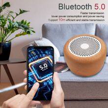 Wooden Bluetooth Speaker Eco-friendly Bamboo OEM Logo Small Portable Stereo Wireless Speaker thumbnail-5