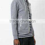 New Fashion High Quality Custom Made Hoodie Grey Zip up Hoodie thumbnail-4