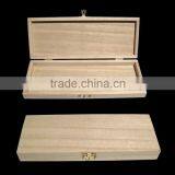 Natural Wooden Cigarette Box Unfinished Hinged Cigar Wooden Box
