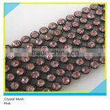 Hotfix Aluminum Rhinestone Mesh 7 Rows Shiny Crystal Rhinestone Mesh thumbnail-6