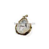 Pendant, PTP-A171 Natural Precious Gem Stone Agate Gold Pendant Necklace, Fashion Pendant Jewelry Wholesale thumbnail-3