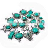 2015 New Come Cheap Baroque Turquoise Alloy Tibant Pendant