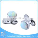 Titanium wholesale custom opal unique dermal anchor piercing
