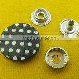 23mm Nylon Cap With White Dot Printed Snap Press Button For Jackets -- PA2179 thumbnail-2