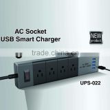 wall usb commercial outlet socket,retractable wall socket outlet,home AC wall power socket with mobile phone charger