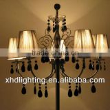 modern E14 big hotel crystal chandelier floor lamp