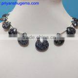 Snowflake Obsidian Hand Made 10-21 mm Faceted Heart Shape 6" Strand Length 100% Natural Gemstones thumbnail-1