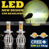 Drive and Fan Built-in Headlight All in One Design LED Yellow Light H4