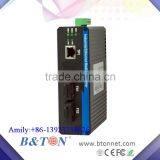 2FiberS to 1RJ45 10/100M Unmanaged Industrial Fiber Media Converter