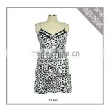 wholesale plus size black and white animal print dress and pajama