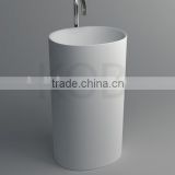 CK3009 hot bathroom Solid Surface Matte Stone Resin pedestal basin