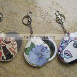 2015 Newly Leather Compact Mirror With Keychain for Wholesale,ME302 thumbnail-1