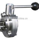 Hygienic Welded/clamped/threaded Sanitary Butterfly Valve Stainless Steel DIN/3A/SMS thumbnail-1