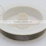 Tiger Tail, Stringing Materials, Silver Gray, about 0.38mm in diameter, 80m/roll (L0.38mm80-01)