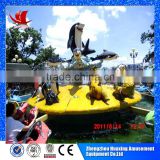 2015 hot sale commercial rotating rides, kiddy rides shark island for sale
