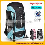 2016 high quality hiking backapck mountain bag with 45L