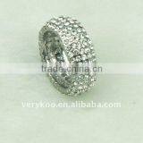 Fashion Silver Ring With Full Rhinestones thumbnail-1