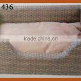 Cube Rattan Pet Bed For Dogs With Cushion thumbnail-1