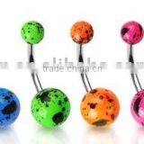 Splattered Paint Belly Button Rings,316L Jewelry,body Piercing Jewelry