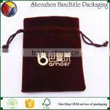 Screen Printing Velvet Pouch Logo Jewelry Pouch With Logo Gold Foil Stamping thumbnail-1
