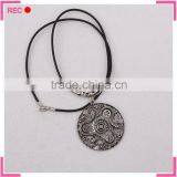 Gothic Necklace With Round Pendant, Snake Chain Metal Necklace thumbnail-3