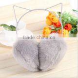 Knit Solid Color Plush Lining Bright Color Earmuffs thumbnail-2