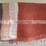 4 Genuine Naturally Dyed Colour Handmade Handcraft Weaving Scarfs & Shawls From Thailand thumbnail-2