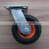 6 Inch Steering Hard Rubber Caster Pneumatic Wheel 6X2 thumbnail-1