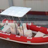 China CE Approved 5.2m Rigid Hull Fiberglass Inflatable Boat thumbnail-2