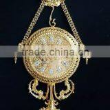 Elegant Rococo Style Wall Clock, 24K Gold Plated Home Decoration Wall Clock, Antique Copper Wall Art thumbnail-4