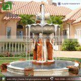 Beautiful Hot Sale Garden Large Stone Fountain With Circle Pool thumbnail-1