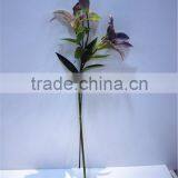 Home Garden Creepers Decoration 110cm Height Artificial Purple 2 Flowers 2 Bud Lily Making EBHH04 2211 thumbnail-2