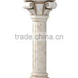 White Marble Outdoor Decorative Roman Column Pillar for Sell thumbnail-1
