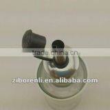 Set 2 Pieces White Stainless Steel Coated Hot Sale Colored Oil Vinegar Bottle Glass Empty Olive Oil Bottles Shaped thumbnail-3