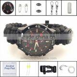 Multifunction Compass Fire Starter Outdoor Watch Survival Bracelet thumbnail-1