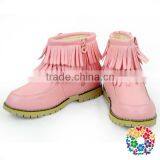 Children Boy And Girls Waterproof Three Colors Adding Cashmere Black Leather Shoes thumbnail-4