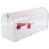 Rectangle Galvanized Mailbox With Milk-whited Color