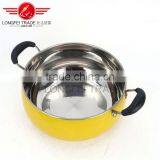New Design 5pcs Colorized Drum-shaped Stainless Steel Soup Pot Kitchen Cookware With Decal thumbnail-5