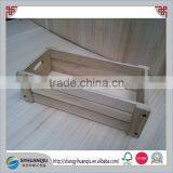 Rustic Unfinished Handmade Wooden Vegetable Fruit Crate Wholesale thumbnail-1