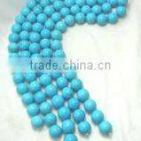16mm Blue Round Loose Natural Turquoise Bead thumbnail-1