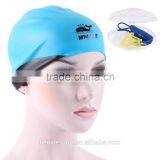 Wholesale Silicone Swim Caps OEM/ODM Elastic Waterproof Soft Swimming Caps Novelty Swim Hats Bathing Cap Logo Printin (CAP-1200) thumbnail-4