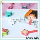 Wholesale Design Cartoon Earbud Cable Holder/design Plastic Earphone Cable Winder thumbnail-1
