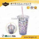 Promotional Drinking Personalized Kids Plastic Straw Cup thumbnail-1