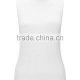 2016 Fashion Cream Sleeveless Knit Rib Tank Top HST8046 thumbnail-5