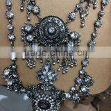 Big Custome Brand ZA New Design Diamond Alloy Necklace Jewelry thumbnail-5