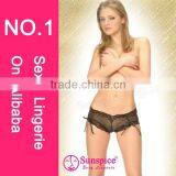 Hot Sale Transparent Lady Sexy Panty Woman Lace Underwear thumbnail-4