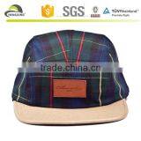 Multi Color Adjustable 5 Panel Cap With Woven Label Front thumbnail-5