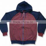 Top Quality Maroon Navy Blue Fleece Hoody thumbnail-1