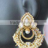 Beads Polki Chand Bali Gold Tone Dangler EARRINGS1 thumbnail-3